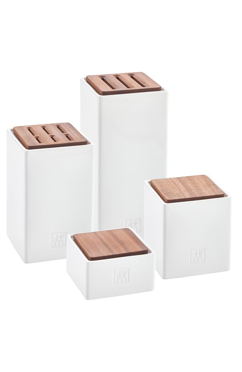 ZWILLING 4-Piece Ceramic Storage Box Set, Main, color, White