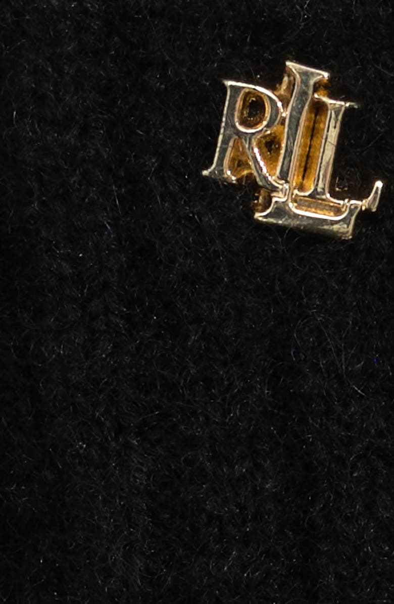 Lauren Ralph Lauren Mini Cable Fingerless Glove, Alternate, color, Black