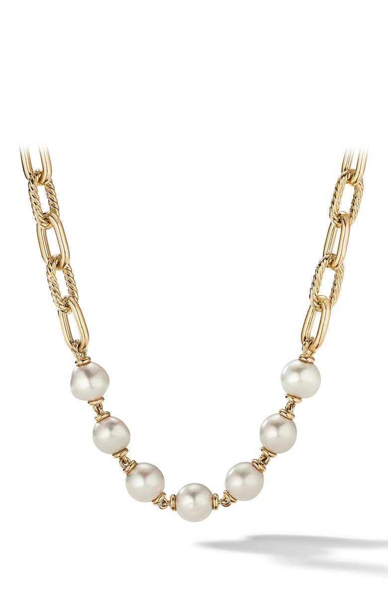 David Yurman DY Madison<sup
®</sup
Pearl Chain Necklace in 18K Yellow Gold, Main, color,