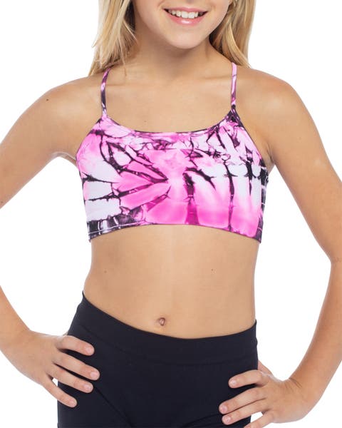 Swirl tie dye bra cami -Little Kids