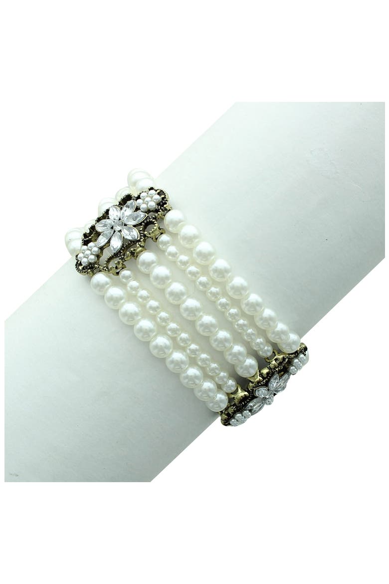Kira Pearl Bracelet, Main, color, BURNISHED GOLD / CREAM
