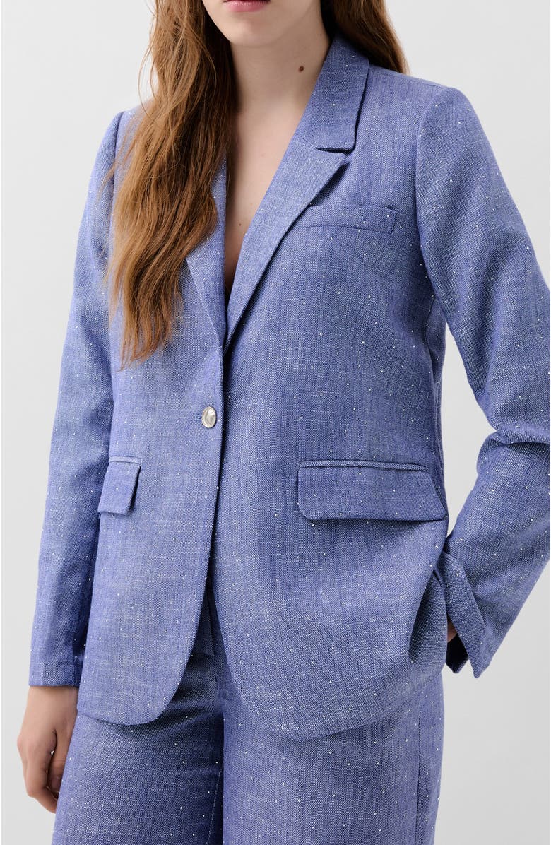 Scalpers Linen Studs Blazer, Main, color, Indigo