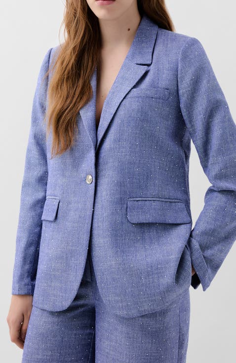 Linen Studs Blazer