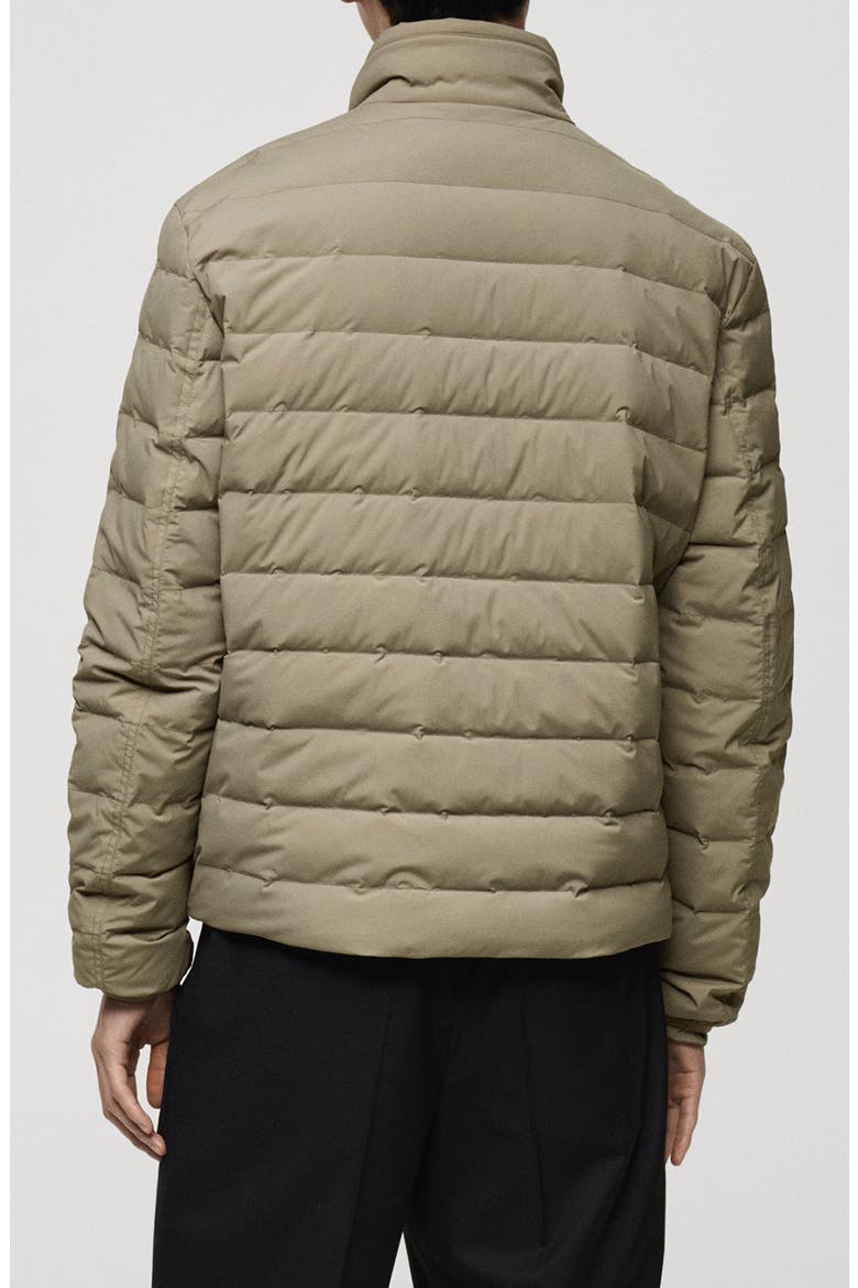 Water Repellent Quilted Down Jacket, Alternate, color, MEDIUM BROWN