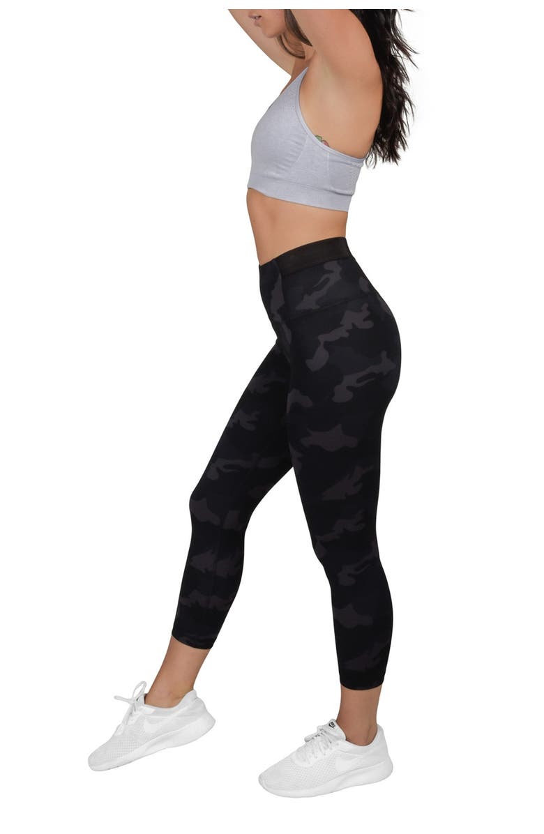 90 DEGREE BY REFLEX Lux Supportive Waistband Capri Leggings, Alternate, color, 