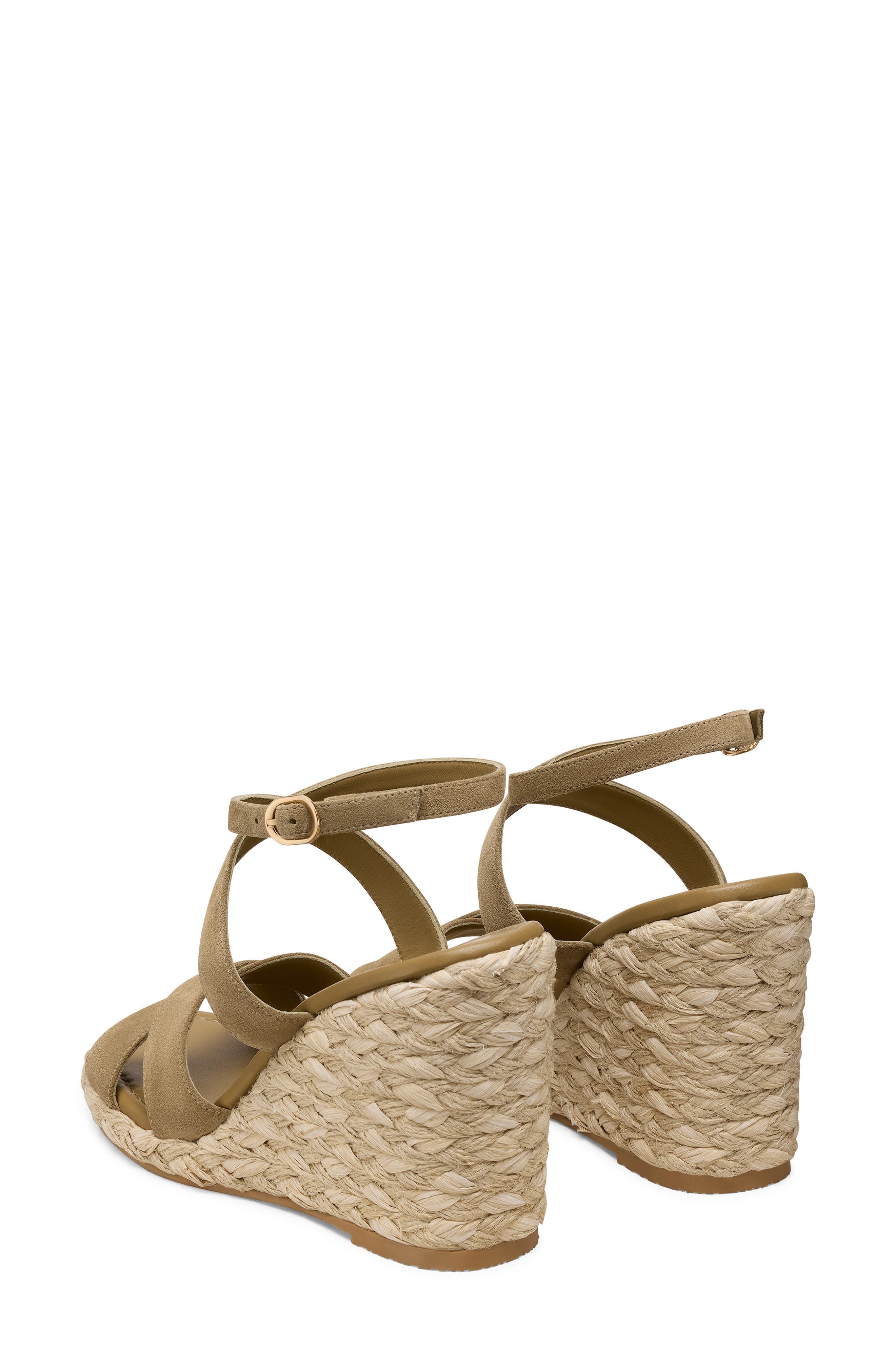 Alyssa Ankle Strap Wedge Sandal, Alternate, color, GOLDEN OLIVE