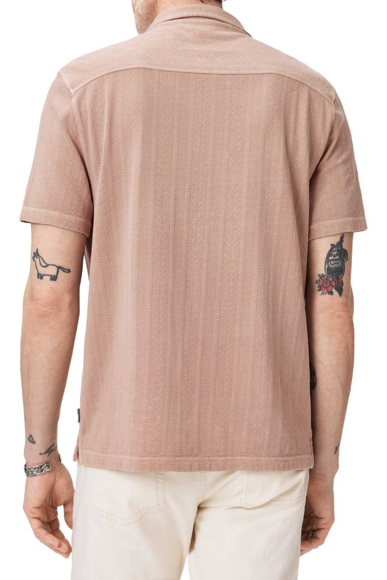 Amadora Organic Cotton Button-Up Camp Shirt, Alternate, color, PINK SAND