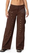 EDIKTED Studded Low Rise Carpenter Jeans