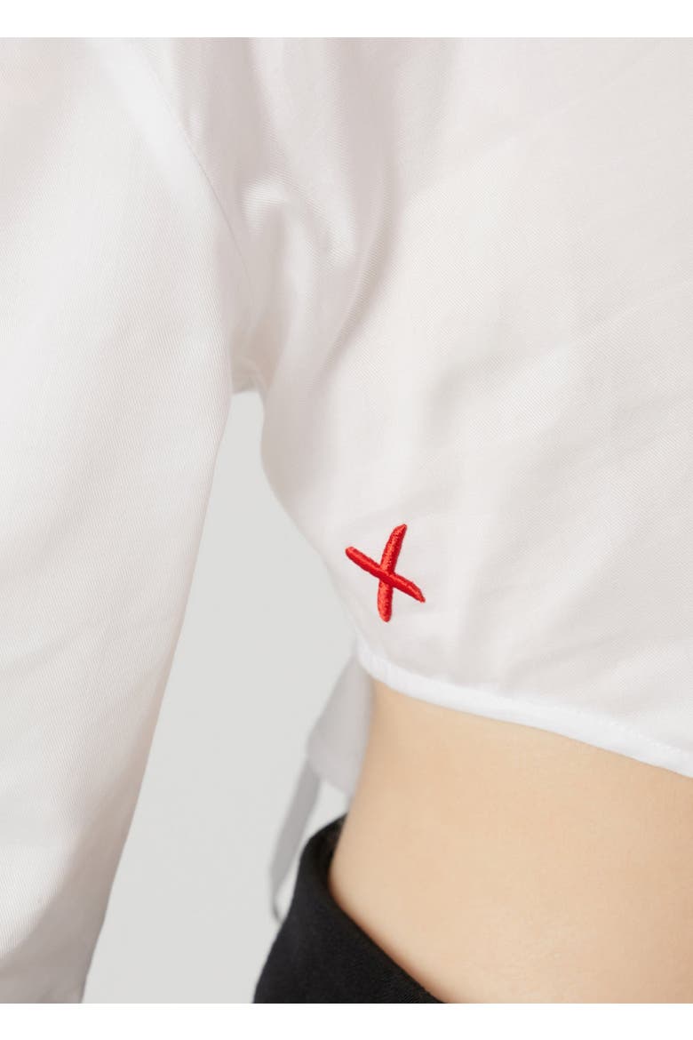 Pure Cotton Crop Shirt, Alternate, color, white