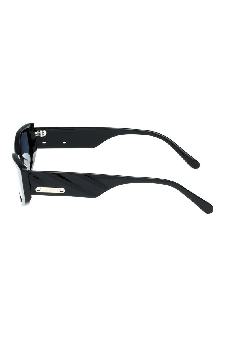 54mm Cat Eye Sunglasses, Alternate, color, SHINY BLACK / SMOKE