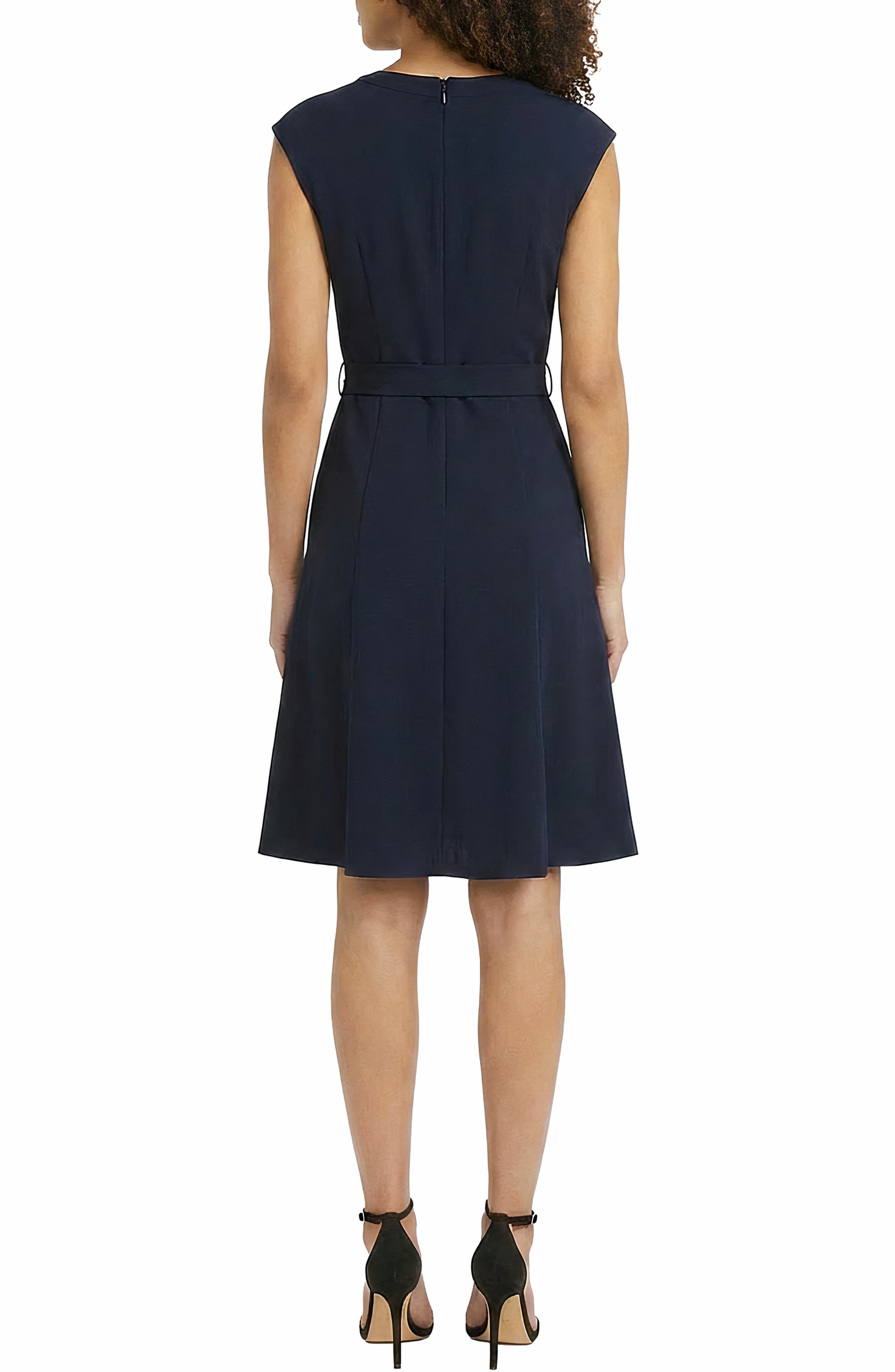 Maggy London Contrast Piping Cap Sleeve Midi Dress (Women) | Nordstromrack