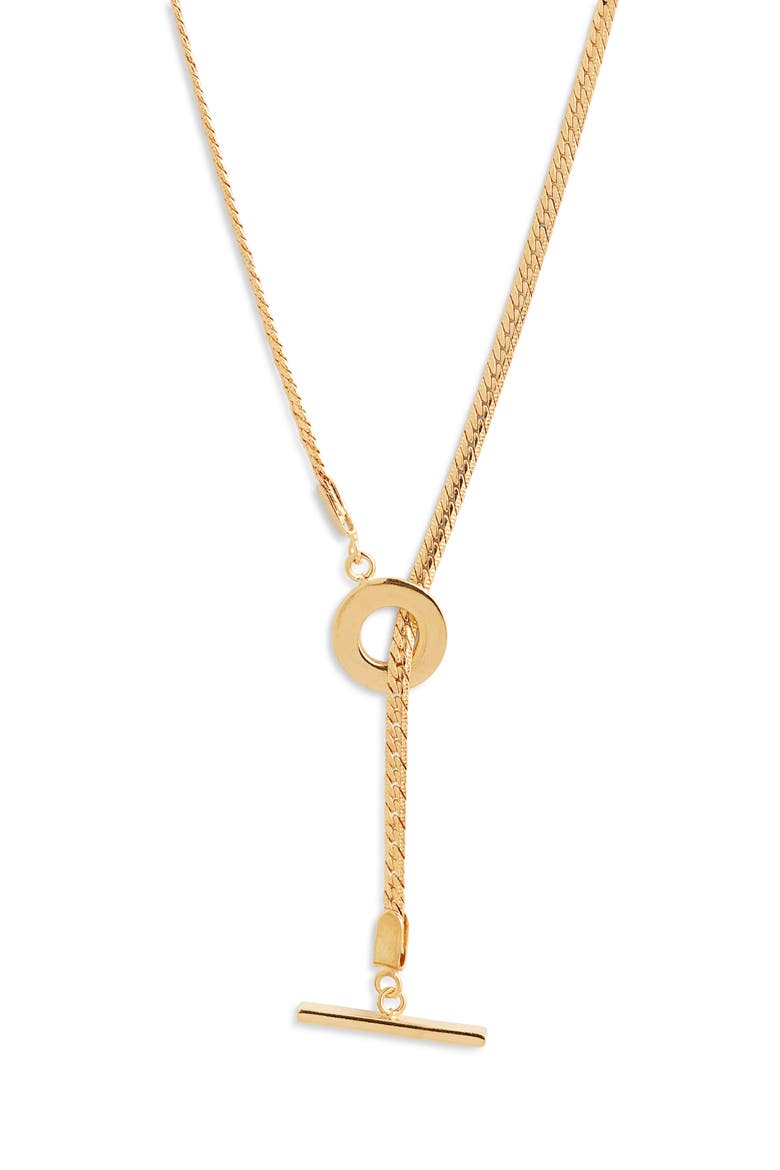Safu Herringbone Chain Necklace, Alternate, color, GOLD