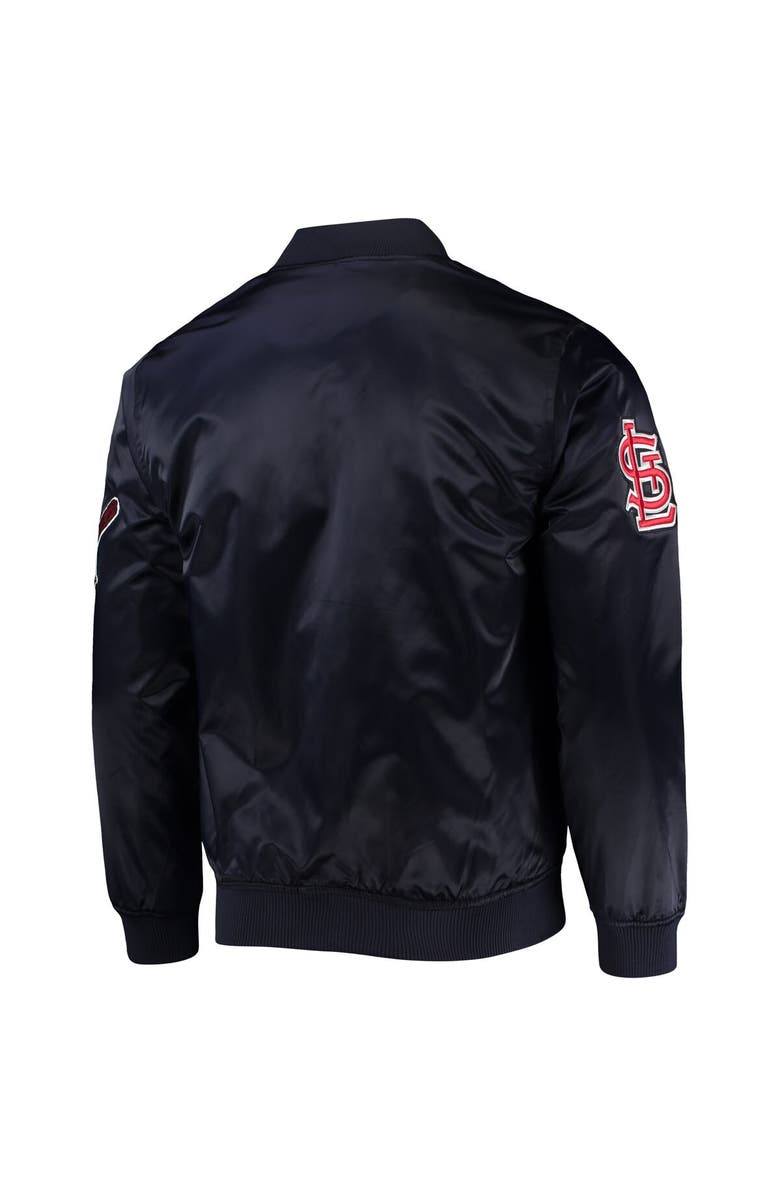 PRO STANDARD Men's Pro Standard Navy St. Louis Cardinals Wordmark Satin Full-Snap Jacket, Alternate, color, Navy