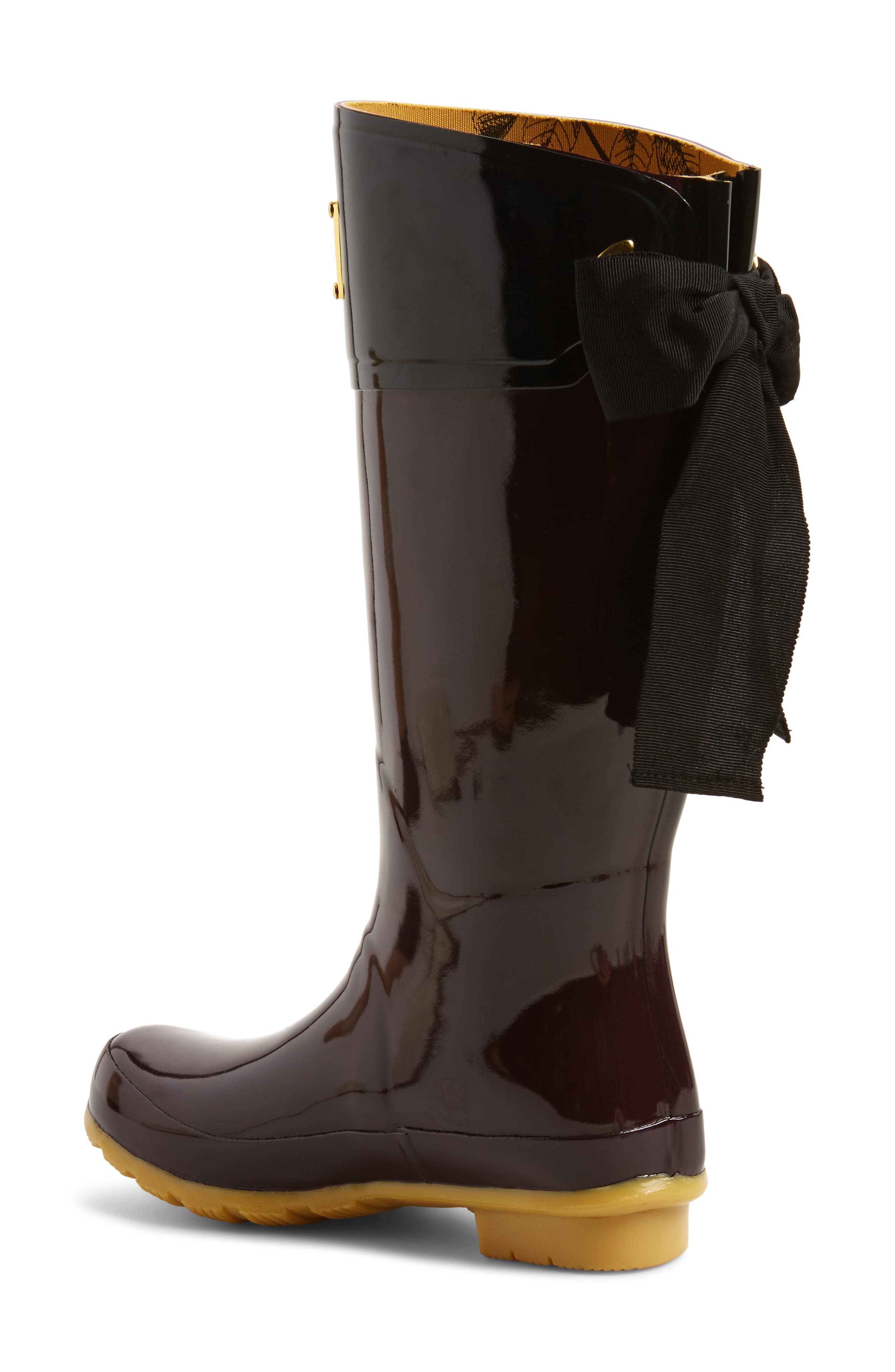 'Evedon' Rain Boot, Alternate, color, BURGUNDY