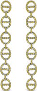 Haus of Brilliance Sterling Silver 1.0 Cttw Yellow Diamond Linked Circle Drop Earrings