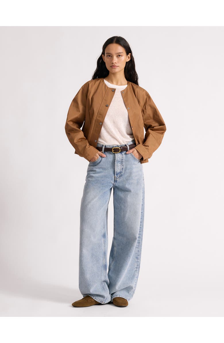 Albaray Pleat Hem Bomber Jacket, Alternate, color, Tan