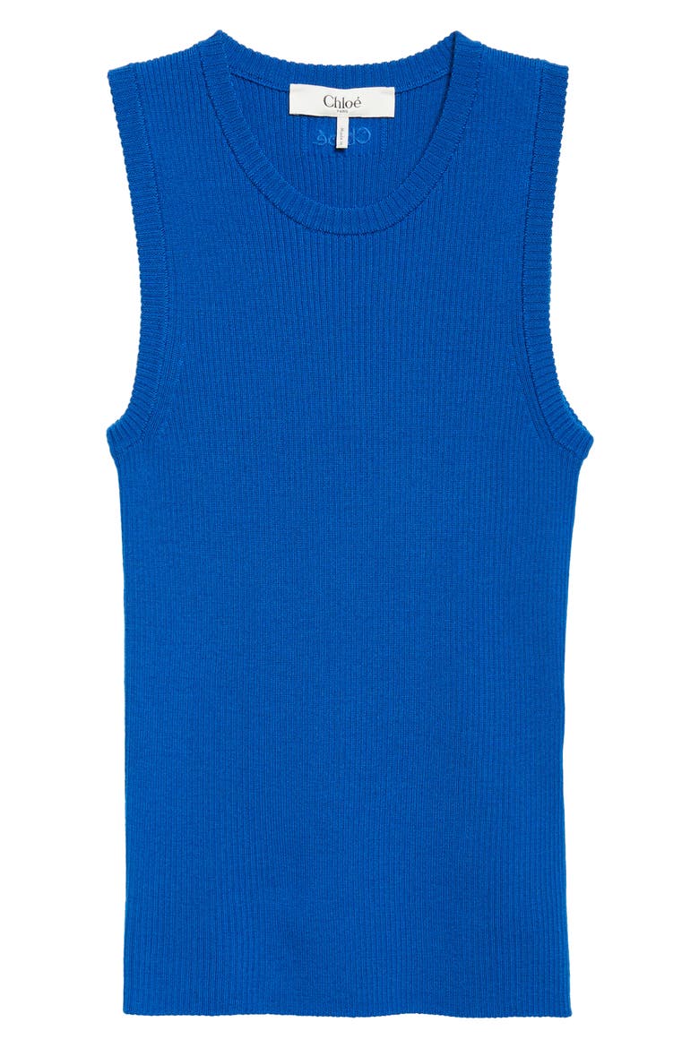 Wool Rib Sleeveless Sweater, Alternate, color, ABSOLUTE BLUE
