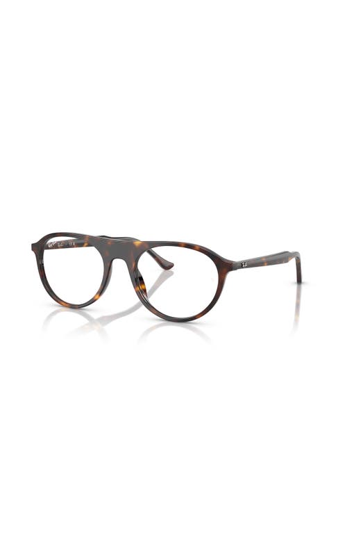 Ray Ban Ray-ban 51mm Square Optical Glasses In Brown