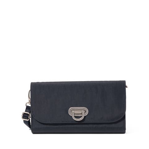 Coastal Flip Lock RFID Phone Wallet Crossbody Bag