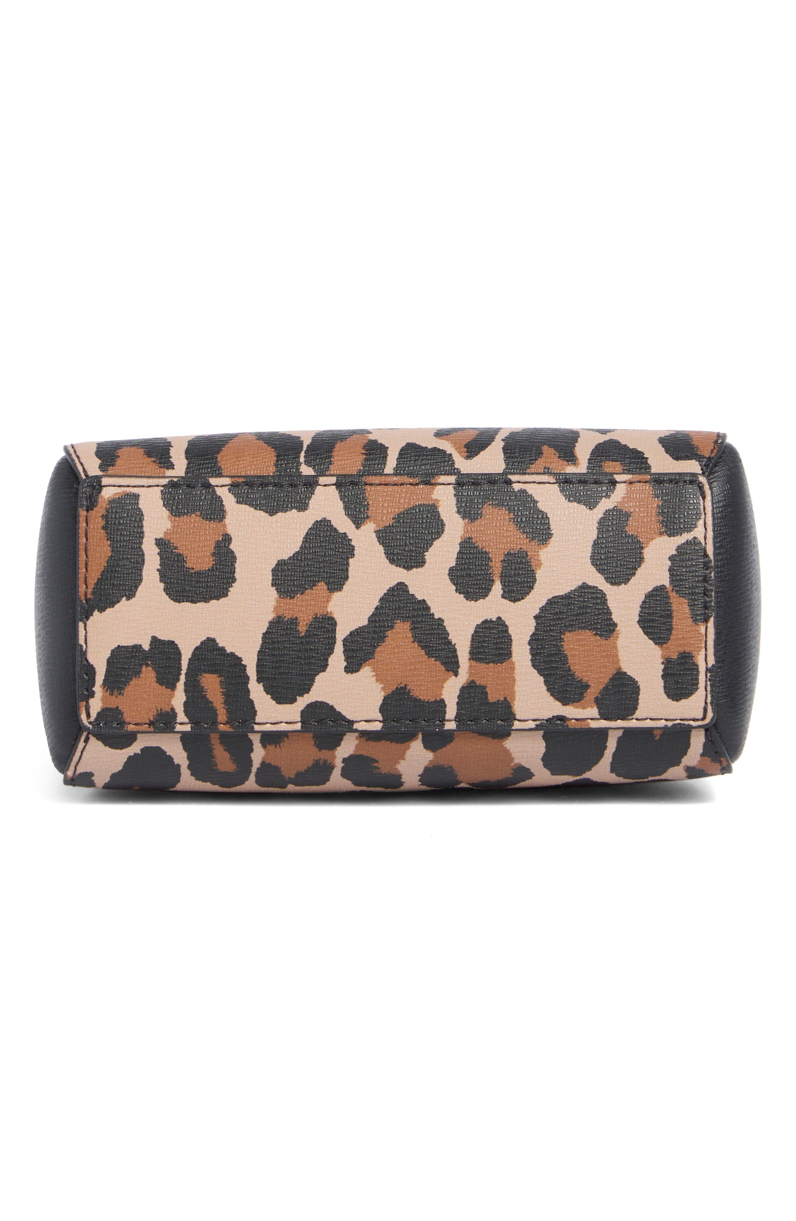 phoebe spotted leopard print top handle bag, Alternate, color, BROWN MULTI