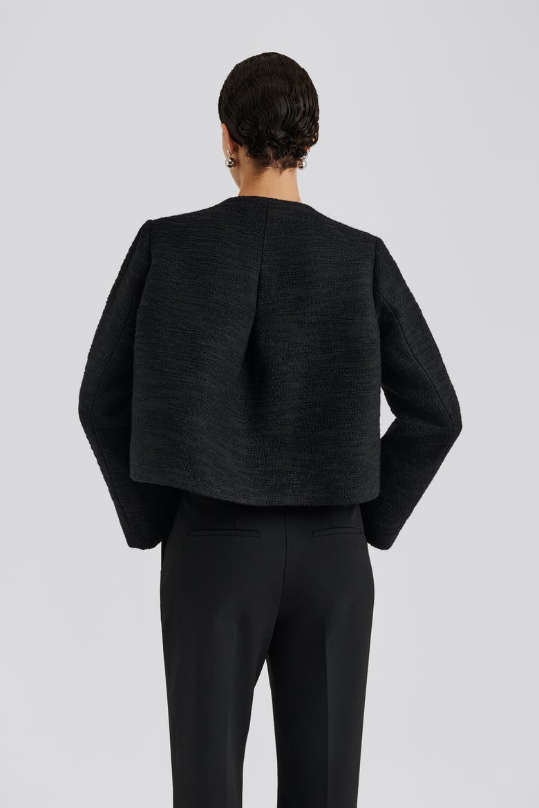 Ruthie Cropped Boucle Blazer, Alternate, color, Black