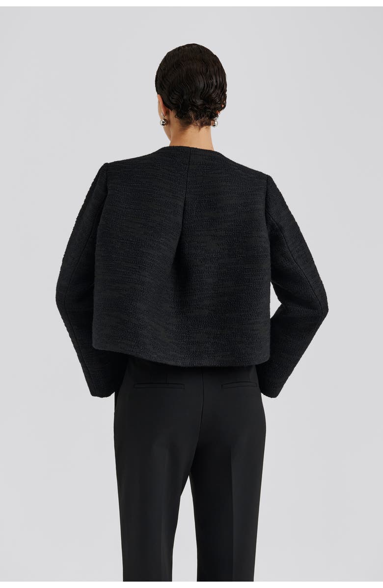 Malina Ruthie Cropped Boucle Blazer, Alternate, color, Black