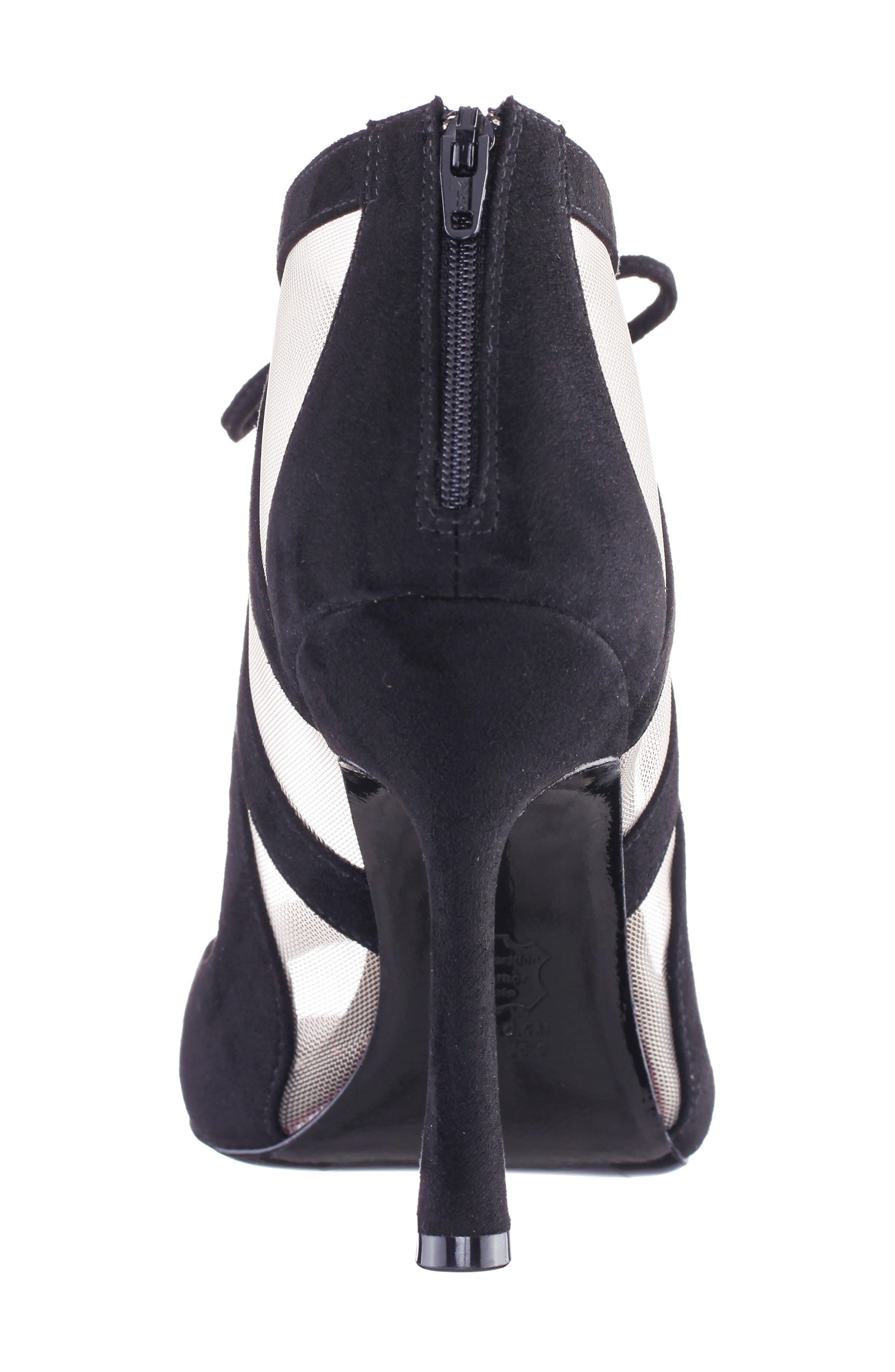 Nina Darissa Ankle Tie Sandal, Alternate, color, Black