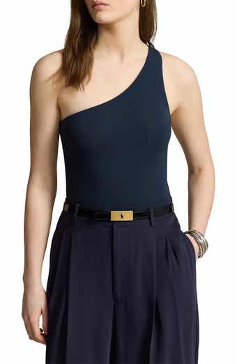 Polo Ralph Lauren Reform One-Shoulder Jersey Bodysuit