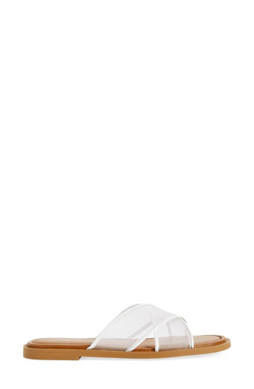 Rag & Bone Geo Mesh Crisscross Slide Sandals In Antique White