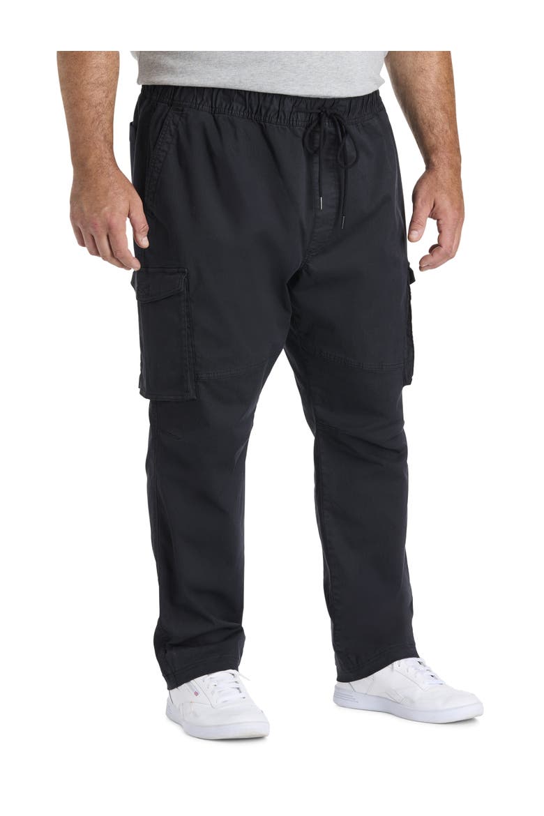 Big & Tall Tapered-Fit Comfort Cargo Pants, Main, color, JET BLACK