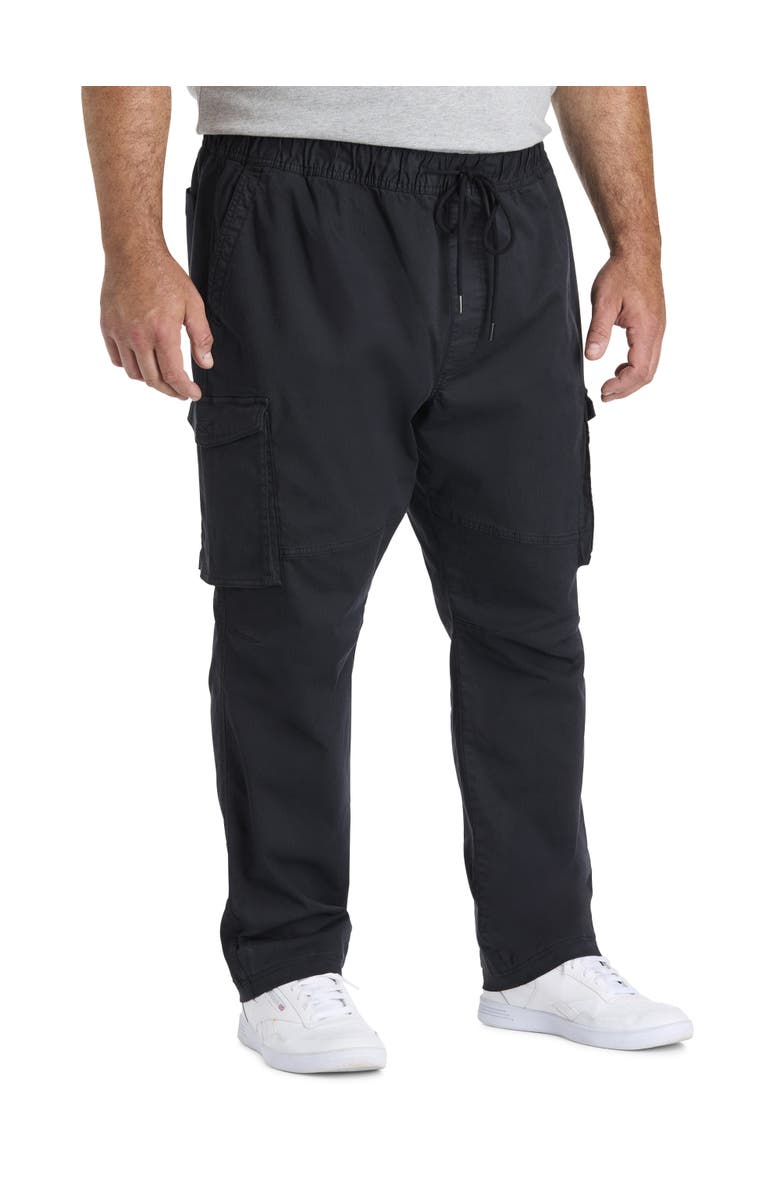 True Nation by DXL Big & Tall Tapered-Fit Comfort Cargo Pants, Main, color, Jet Black