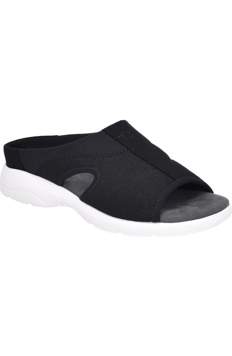 Easy Spirit Tine Slide Sandal, Main, color, Black