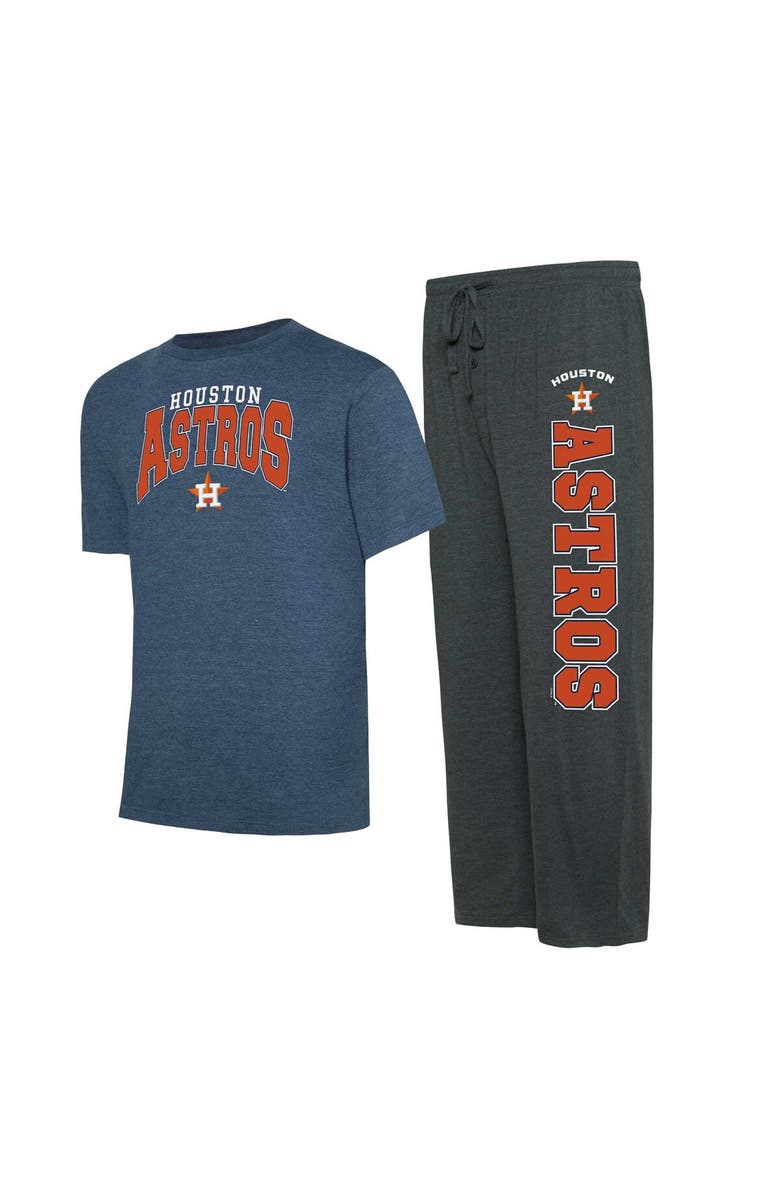 CONCEPTS SPORT Men's Concepts Sport Charcoal/Navy Houston Astros Meter T-Shirt & Pants Sleep Set, Main, color, Charcoal