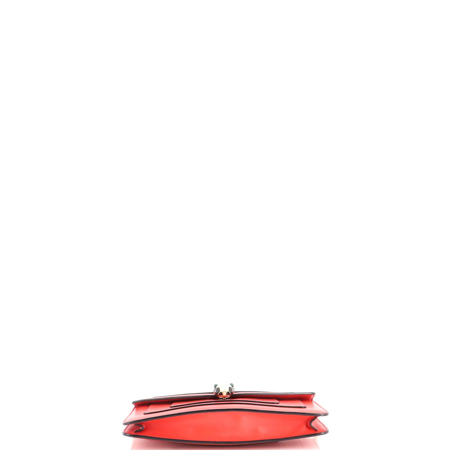 Serpenti Forever Chain Clutch Leather, Alternate, color, Red