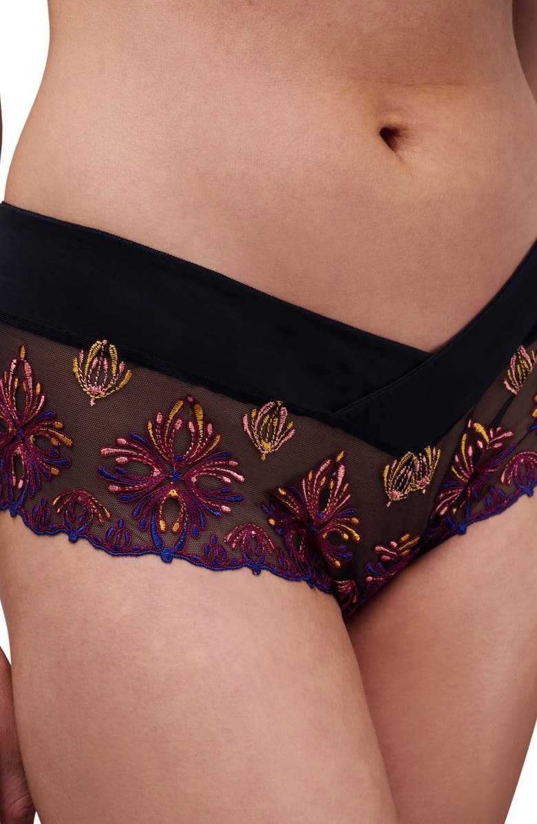 Chantelle Lingerie Champs-Élysées Hipster Panties, Alternate, color, Black Multico