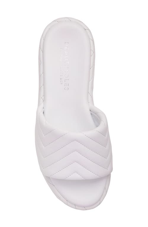 Beautiisoles Deedee Platform Slide Sandal In White