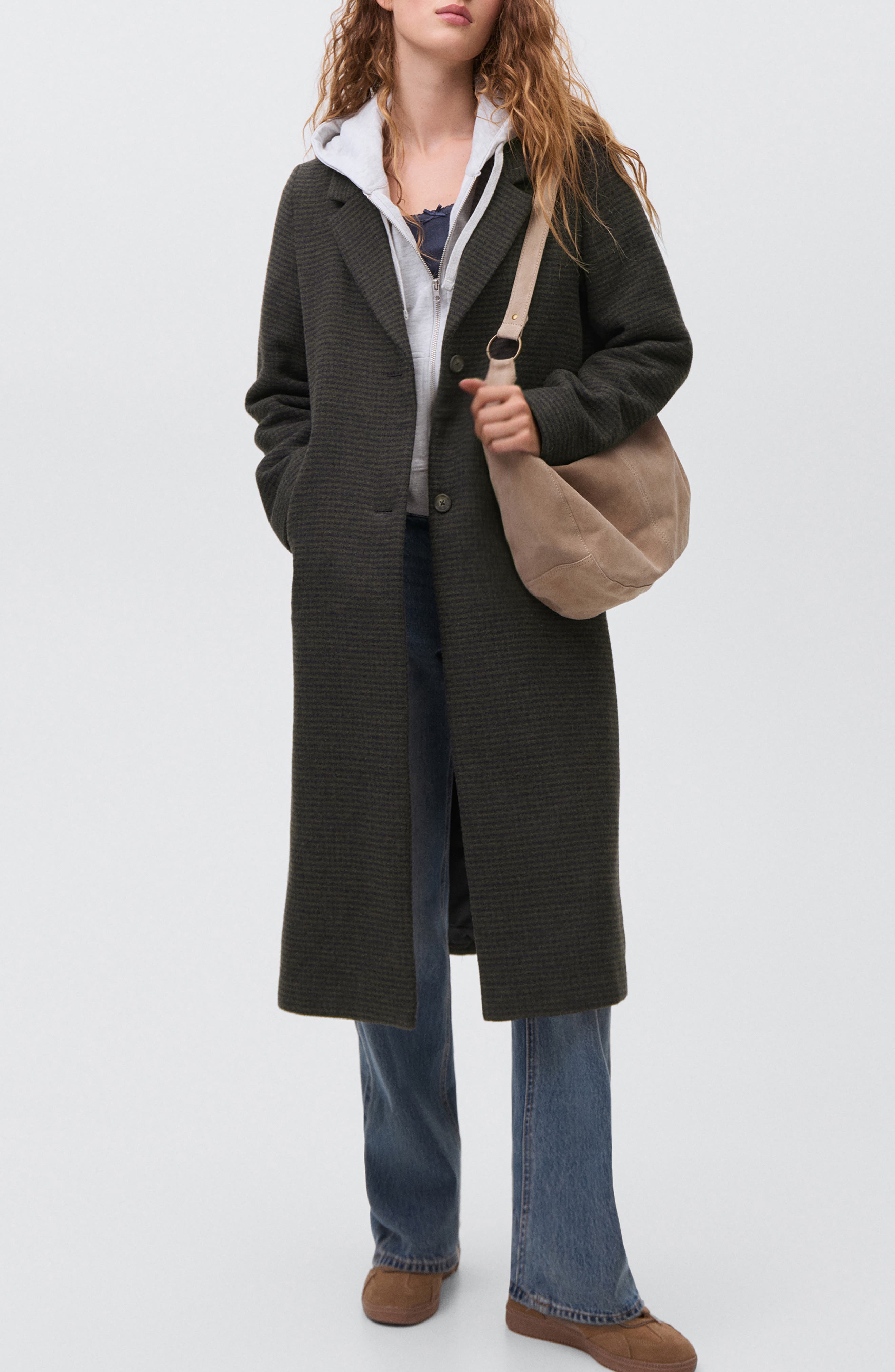 Long Check Coat