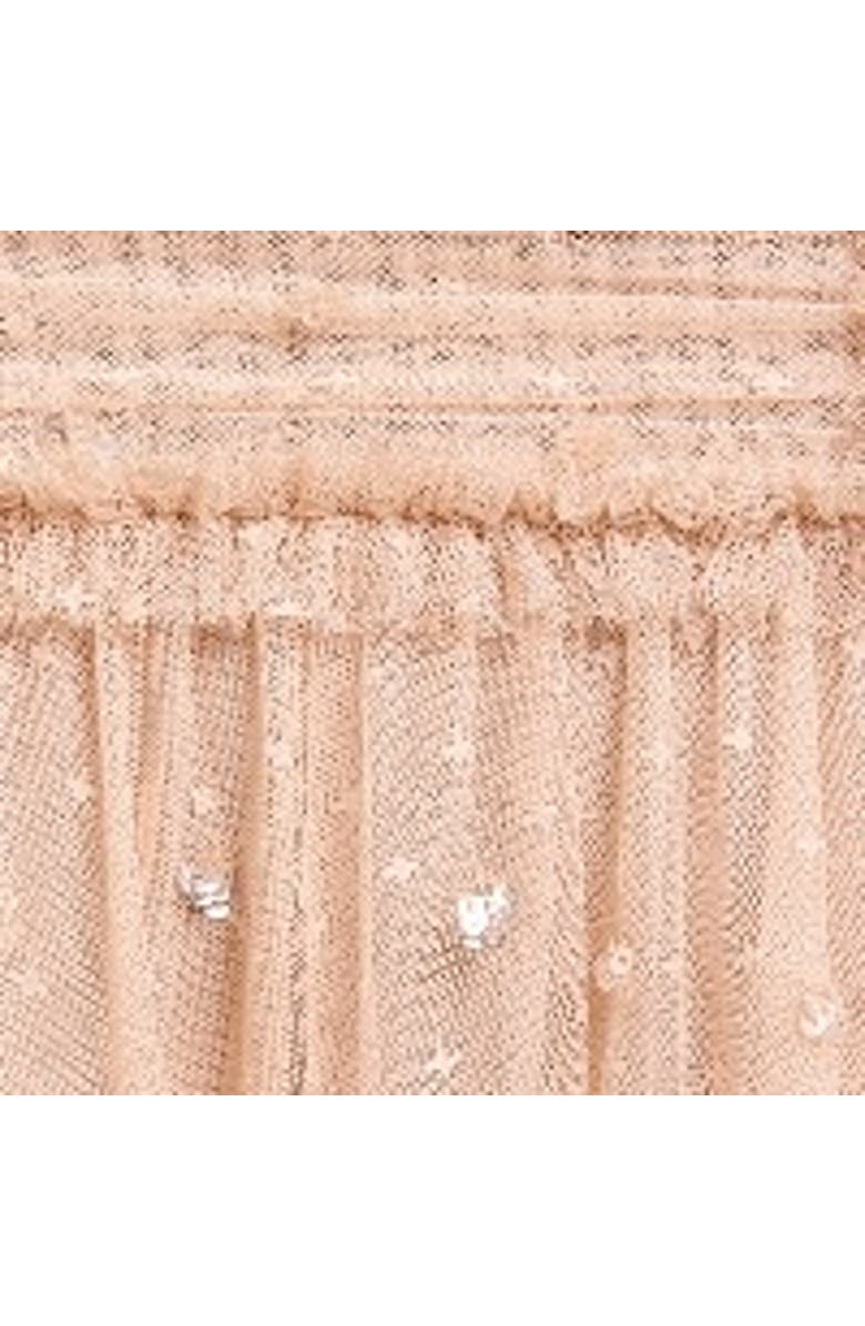 Needle & Thread Gigi Dot One-Shoulder Rouched Gown, Alternate, color, Beige