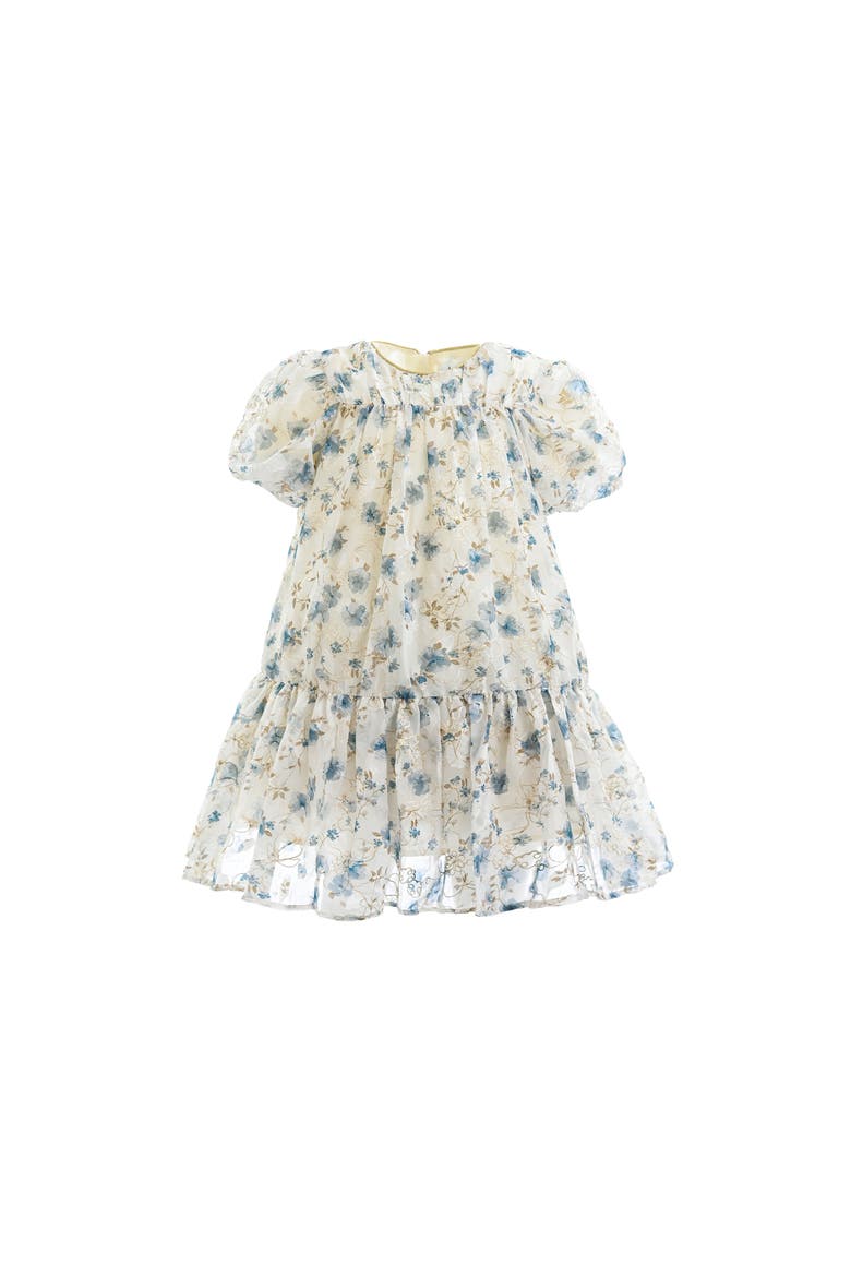 Vienna Floral Dress, Alternate, color, Blue