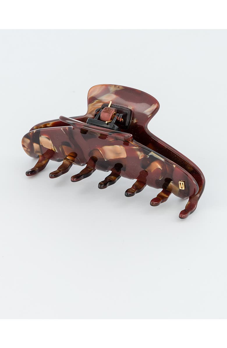 Alexandre de Paris Effet Speciaux Large Acetate Hair Clip, Alternate, color, Dark Brown