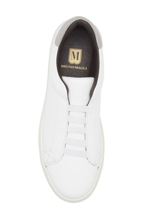 Bruno Magli Salvador Slip-on Sneaker In White Tumbled