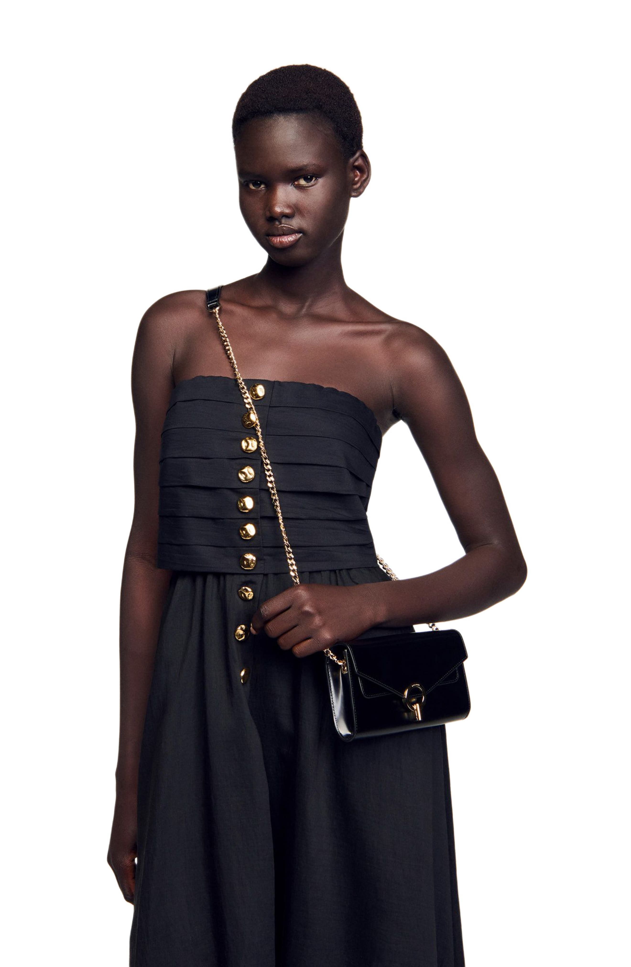 SANDRO Yza Pocket clutch bag, Alternate, color, 