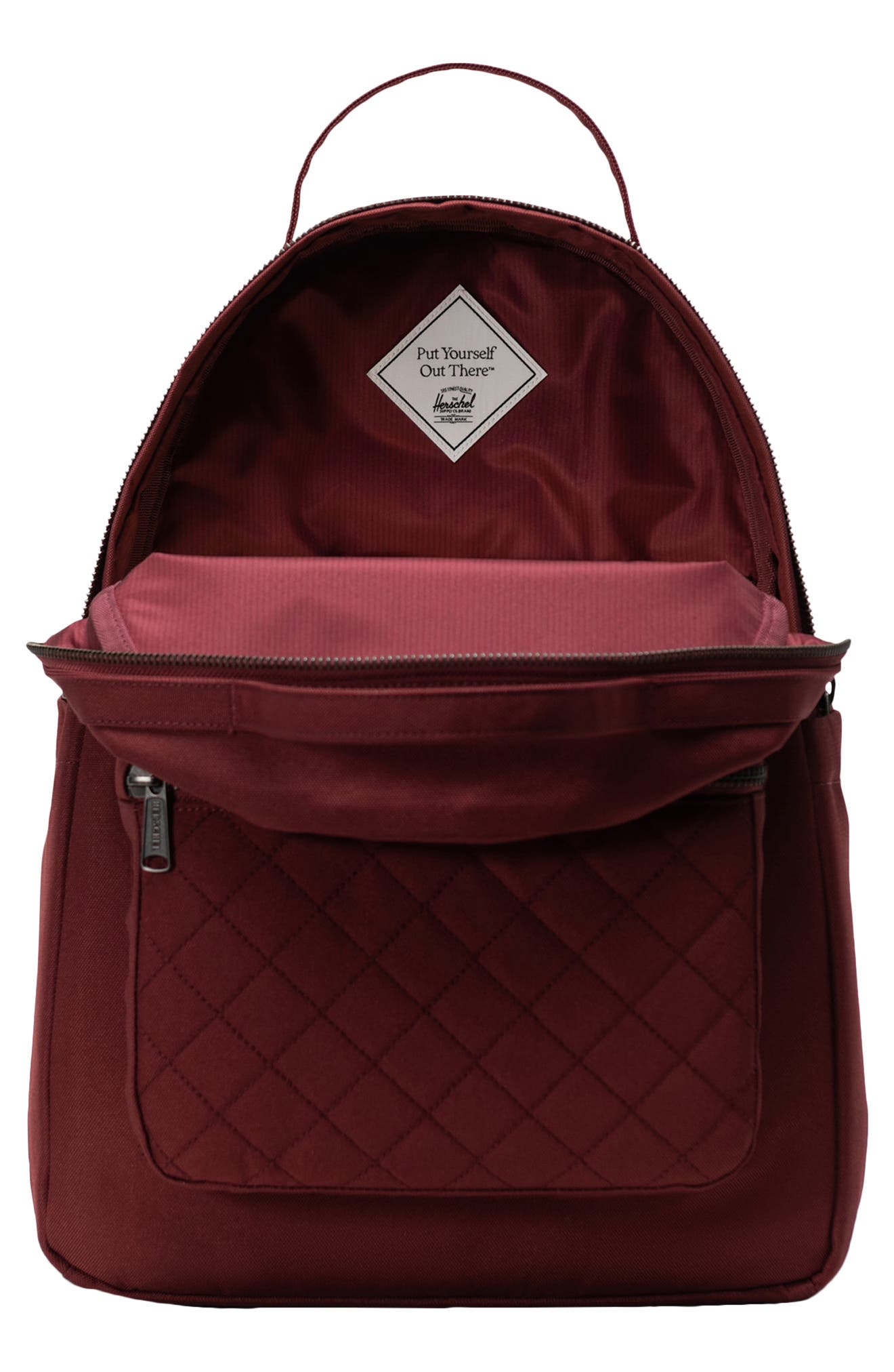 Herschel Supply Co. Nova Mid Volume Backpack, Alternate, color, Oxblood Red Quilted
