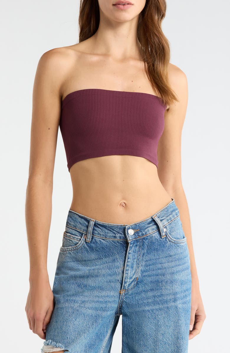 Free People Amelia Bandeau Bra, Alternate, color, Vintage Grape