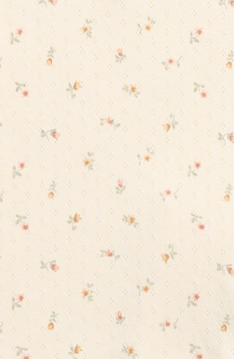 QUINCY MAE Kids' Organic Cotton Pointelle Knit T-Shirt & Leggings Set, Alternate, color, Ivory