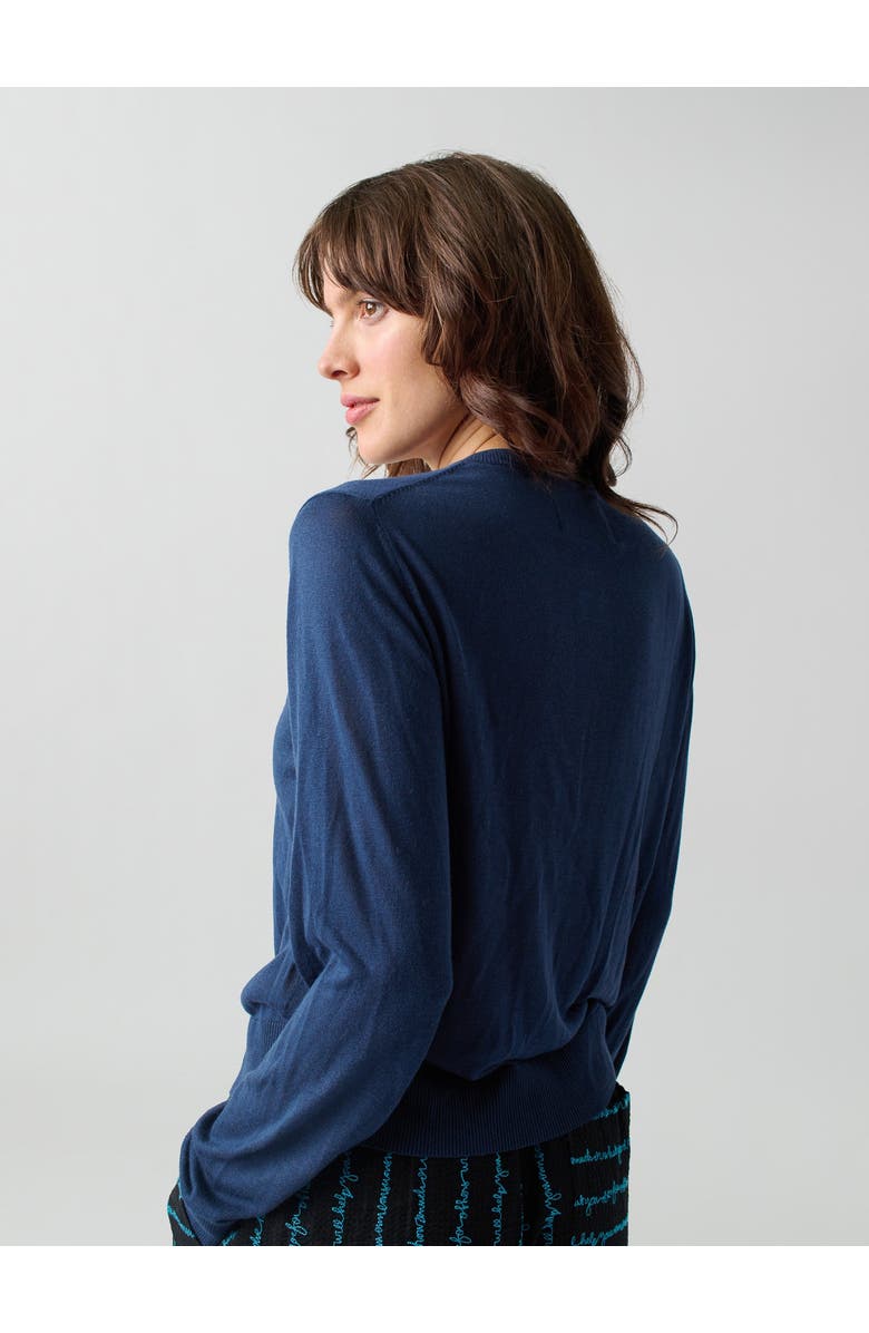 Lingua Franca Silk Blend Cardigan, Alternate, color, 