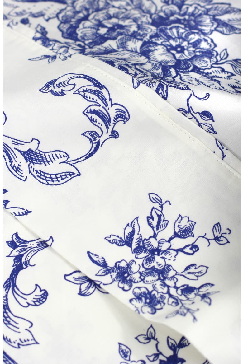 Toile Print 400 Thread Count Cotton Sheet Set, Alternate, color, NAVY