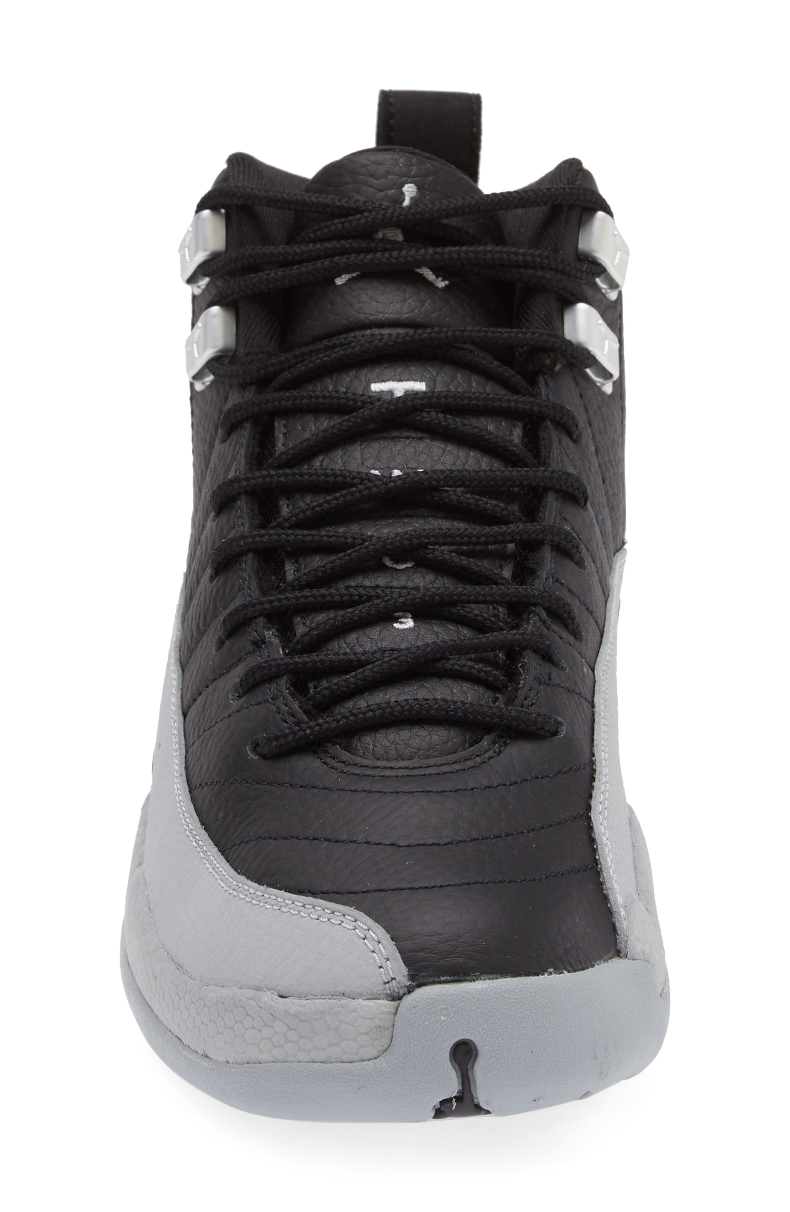 Kids' Air Jordan 12 Retro Basketball Shoe, Alternate, color, BLACK/ WOLF GREY/ WHITE