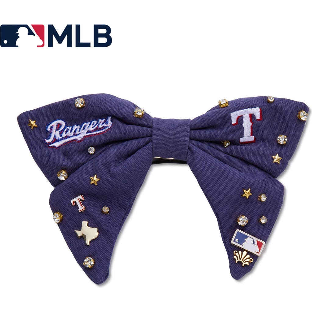 Lele Sadoughi Mlb Texas Rangers Bow Barrette In Blue