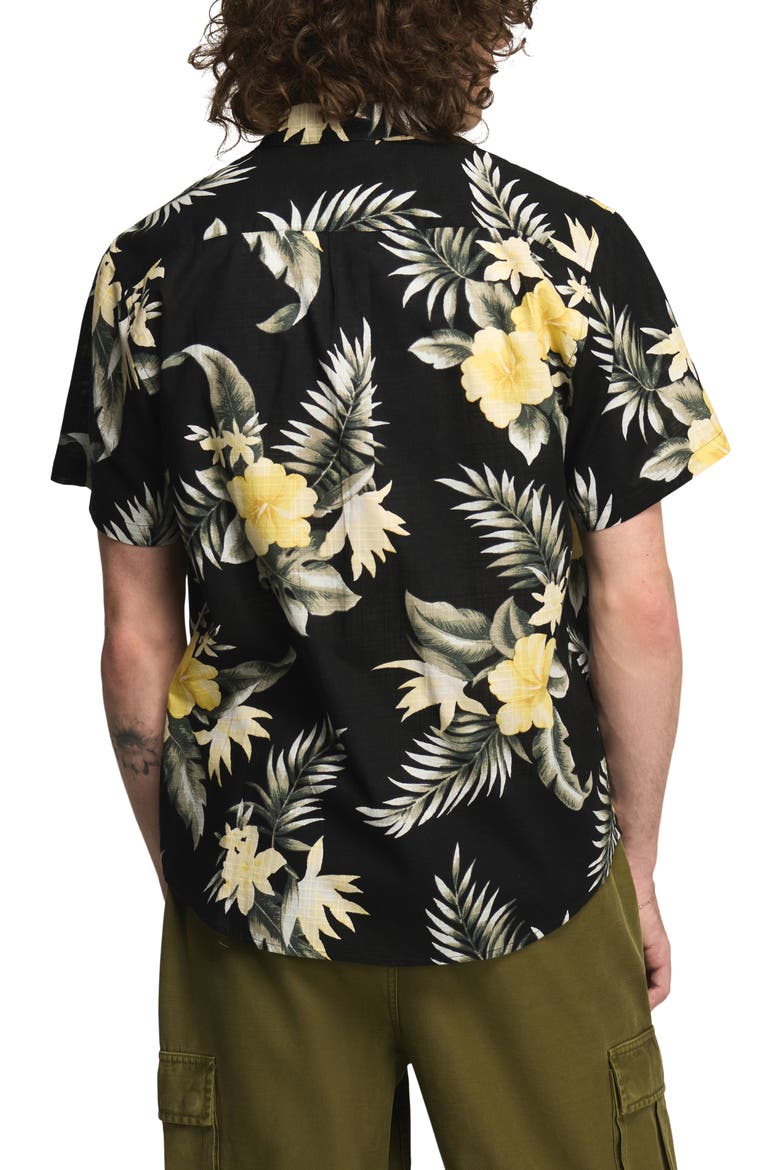 San Gabriel Floral Short Sleeve Shirt, Alternate, color, BLACK FLORAL